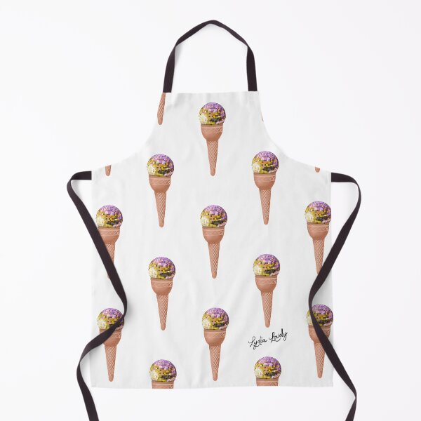 Artikelvorschau, Disco ice cream- pattern pastel yellow- white background entworfen und verkauft von Studio Lydia  Lovely.