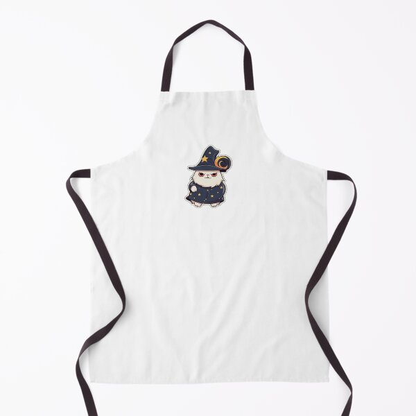 Item preview, White Cat Mage with stars on hat designed and sold by FantasySoul.