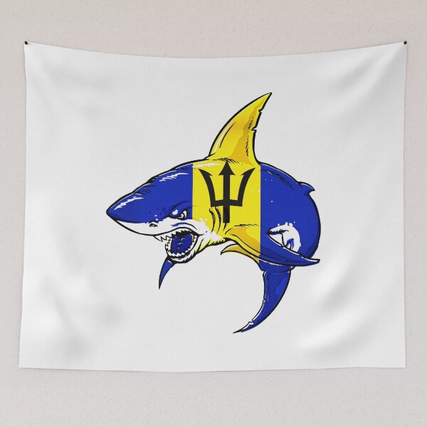 Item preview, Barbados flag - Shark Flag Of Barbados - Gift For Barbadian From Barbados - Barbados Shark Flag designed and sold by Fun-World.