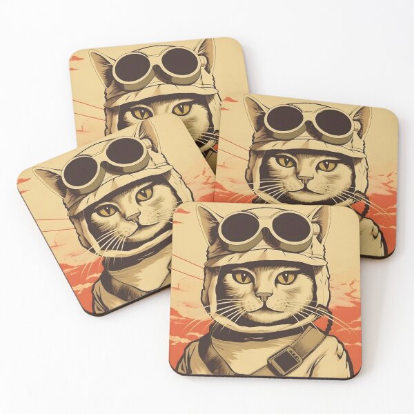 Item preview, Retro fighter pilot kitty cat, AI art designed and sold by MachinaeDreams.