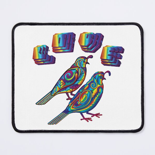 Item preview,  Rainbow quail love birds designed and sold by Caummon Thread.