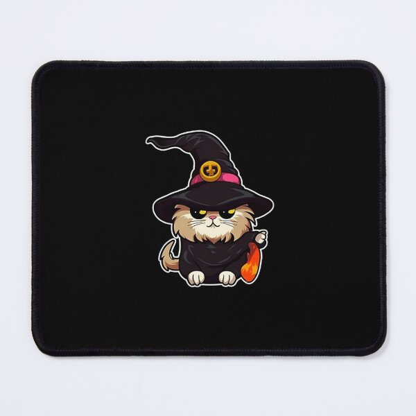 Item preview, Cat Fire Wizard with Pointy Hat designed and sold by FantasySoul.