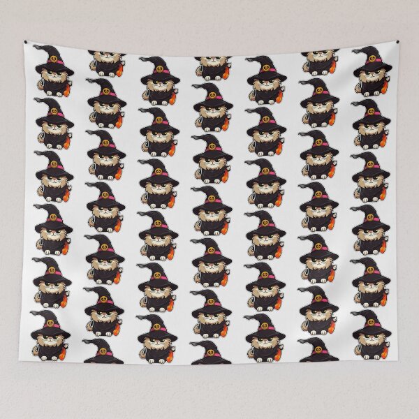 Item preview, Cat Fire Wizard with Pointy Hat designed and sold by FantasySoul.