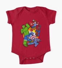 Cute Cube superheroes Group One Piece - Short Sleeve