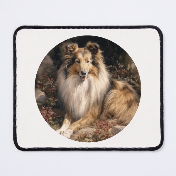 Item preview, Classic vintage Sheltie dog oil painting designed and sold by Willow Art Boutique.