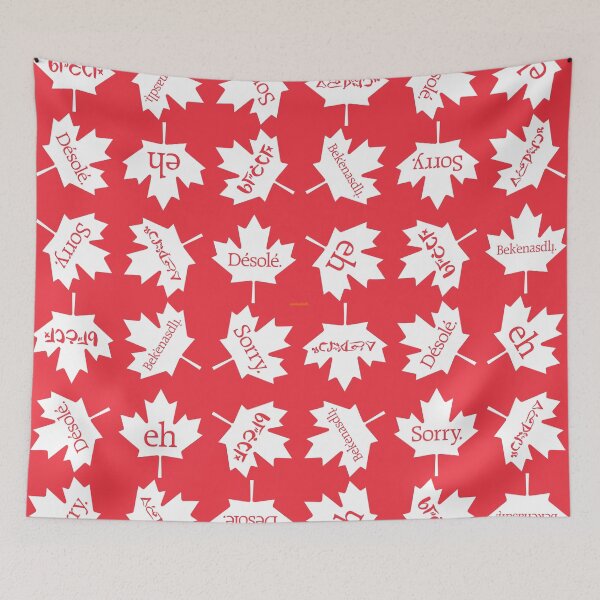 Item preview, 16219-06-CNW – Sorry Maple Leaf – Pattern (White) designed and sold by Uselesstuff.