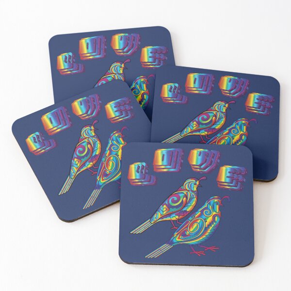 Item preview,  Rainbow quail love birds designed and sold by Caummon Thread.