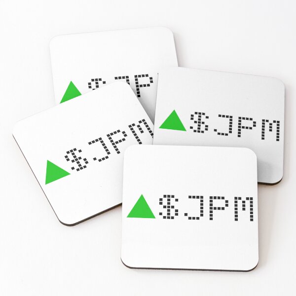 Item preview, JPMorgan Chase & Co - JPM - Stock Ticker Green Black Font designed and sold by frankyou.