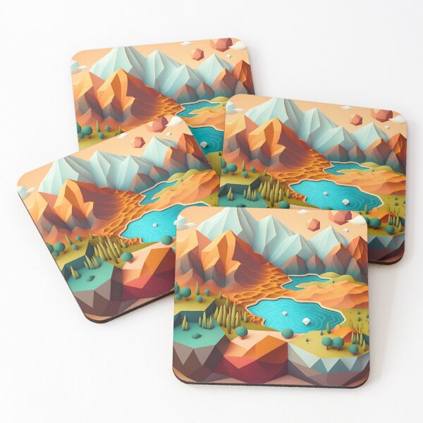 Item preview, Abstract geometric mountains designed and sold by NavyPanda.