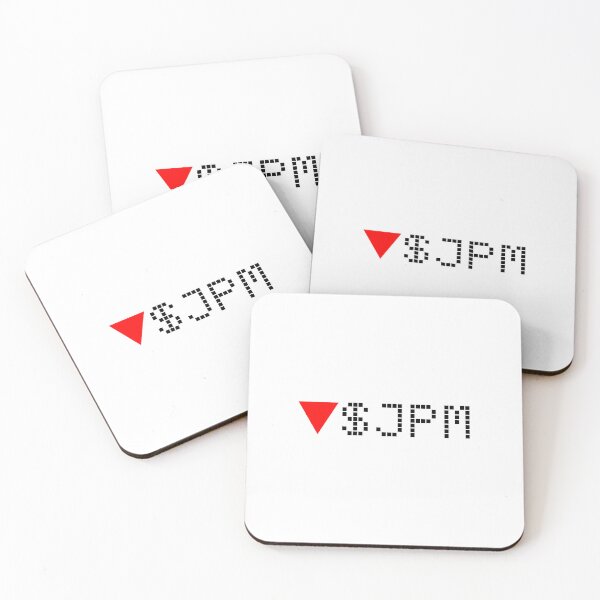 Item preview, JPMorgan Chase & Co - JPM - Stock Ticker Red Black Font designed and sold by frankyou.