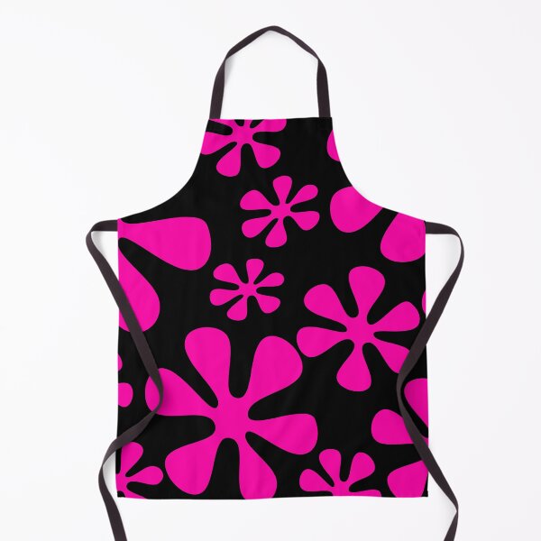 Item preview, Retro Flowers Pattern Pink Black designed and sold by theWeppen.