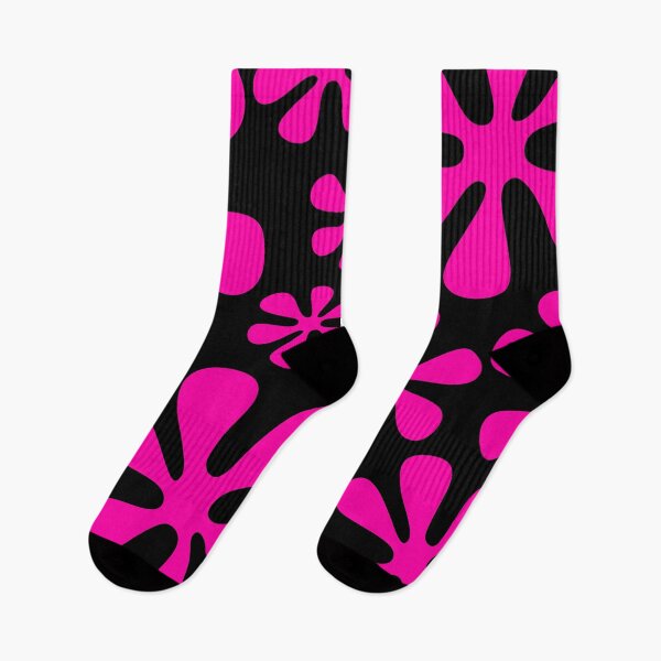 Item preview, Retro Flowers Pattern Pink Black designed and sold by theWeppen.