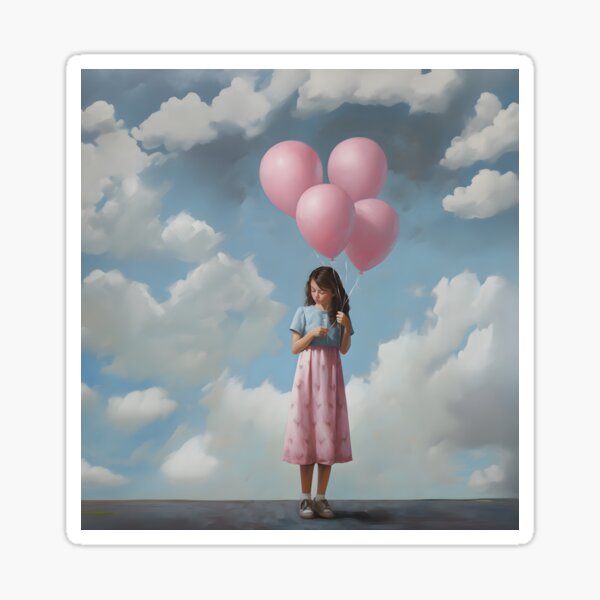 Mouse Balloons Pink Sticker for Sale by Jackiegill24