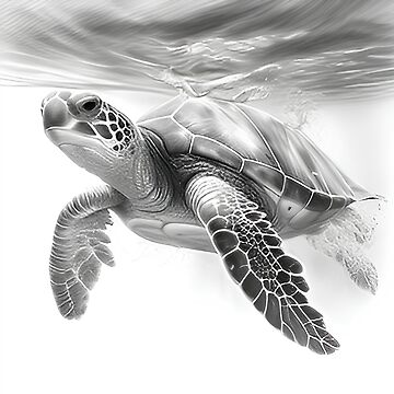 Cute Sea Turtle Drawing by Hafshah Laksita - Fine Art America