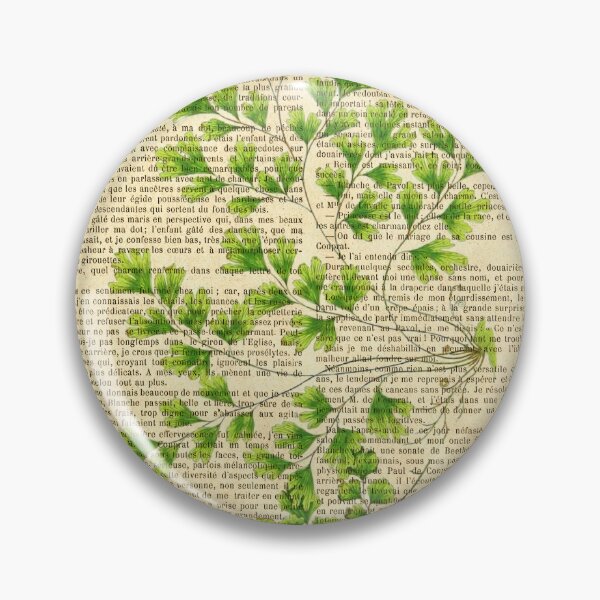 Item preview, Botanical print, on old book page - Ginkgo leaves designed and sold by Art by Lilia.