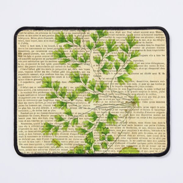 Item preview, Botanical print, on old book page - Ginkgo leaves designed and sold by Art by Lilia.