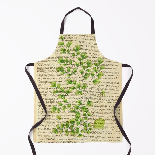 Item preview, Botanical print, on old book page - Ginkgo leaves designed and sold by Art by Lilia.