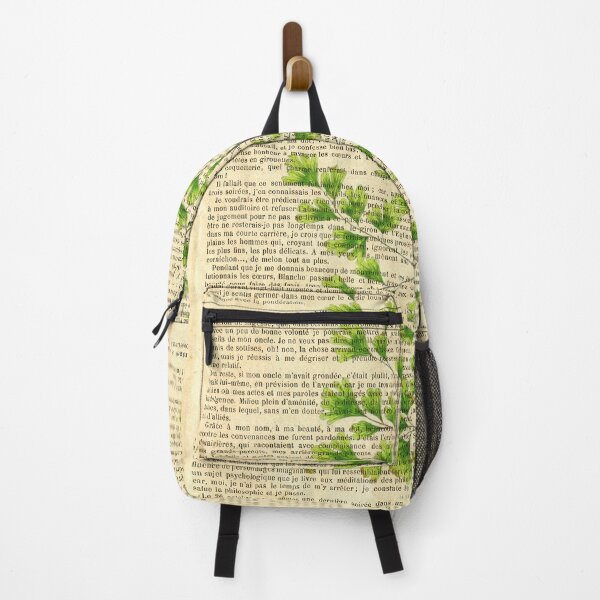 Item preview, Botanical print, on old book page - Ginkgo leaves designed and sold by Art by Lilia.