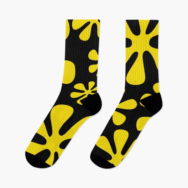 Item preview, Retro Flowers Pattern Yellow Black designed and sold by theWeppen.