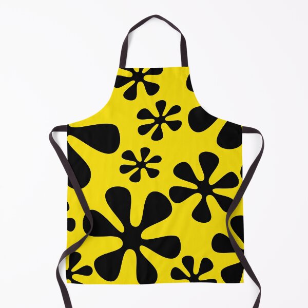 Item preview, Retro Flowers Pattern Black Yellow designed and sold by theWeppen.