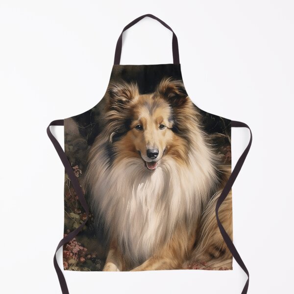 Item preview, Classic vintage Sheltie dog oil painting designed and sold by Willow Art Boutique.