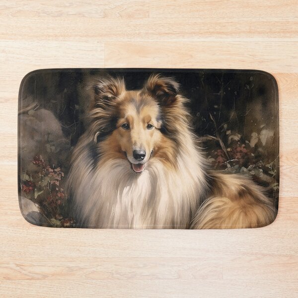 Item preview, Classic vintage Sheltie dog oil painting designed and sold by Willow Art Boutique.