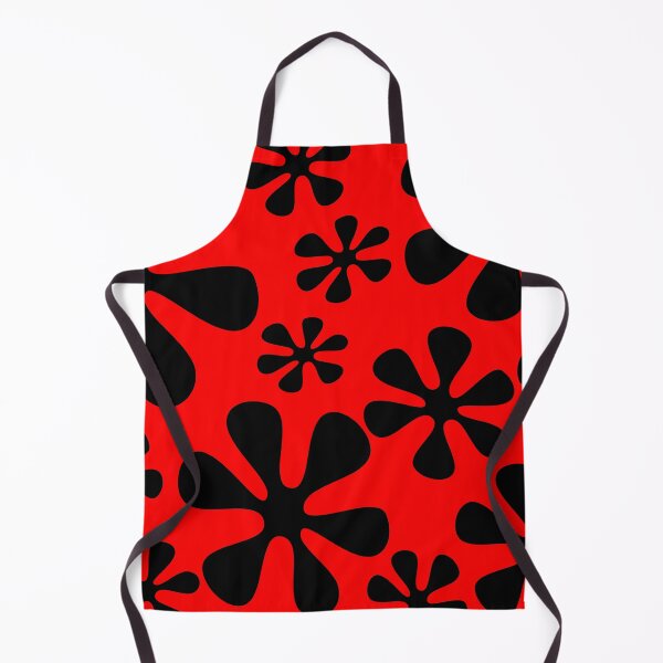 Item preview, Retro Flowers Pattern Black Red designed and sold by theWeppen.