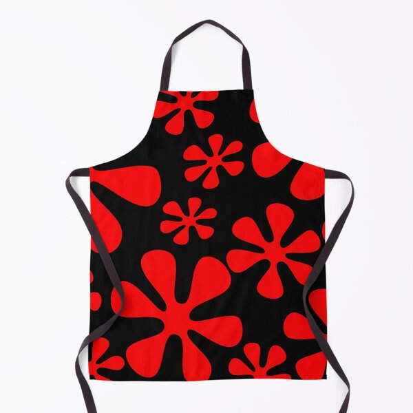 Item preview, Retro Flowers Pattern Red Black designed and sold by theWeppen.