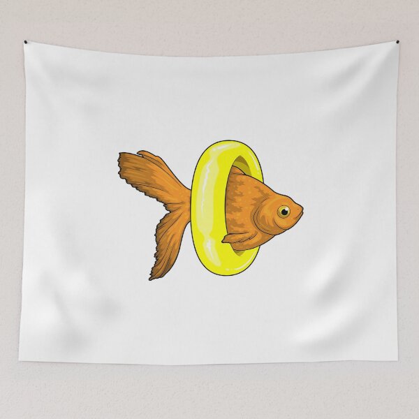 Item preview, Goldfish Swimming Lifebuoy designed and sold by Snabdesign84.