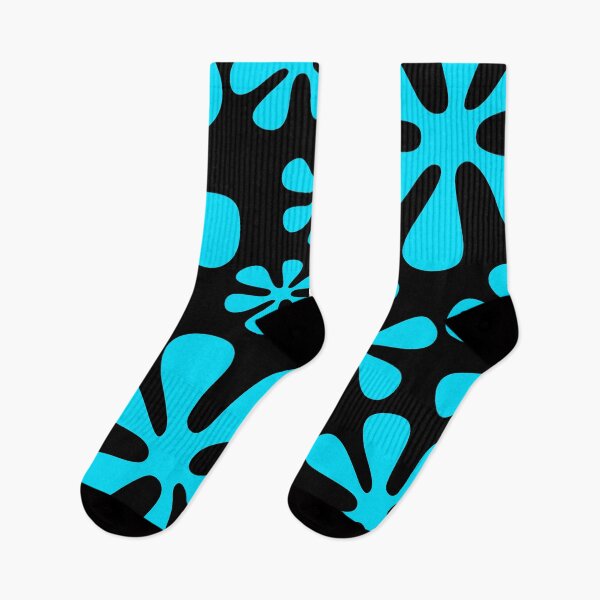 Item preview, Retro Flowers Pattern Turquoise Black designed and sold by theWeppen.