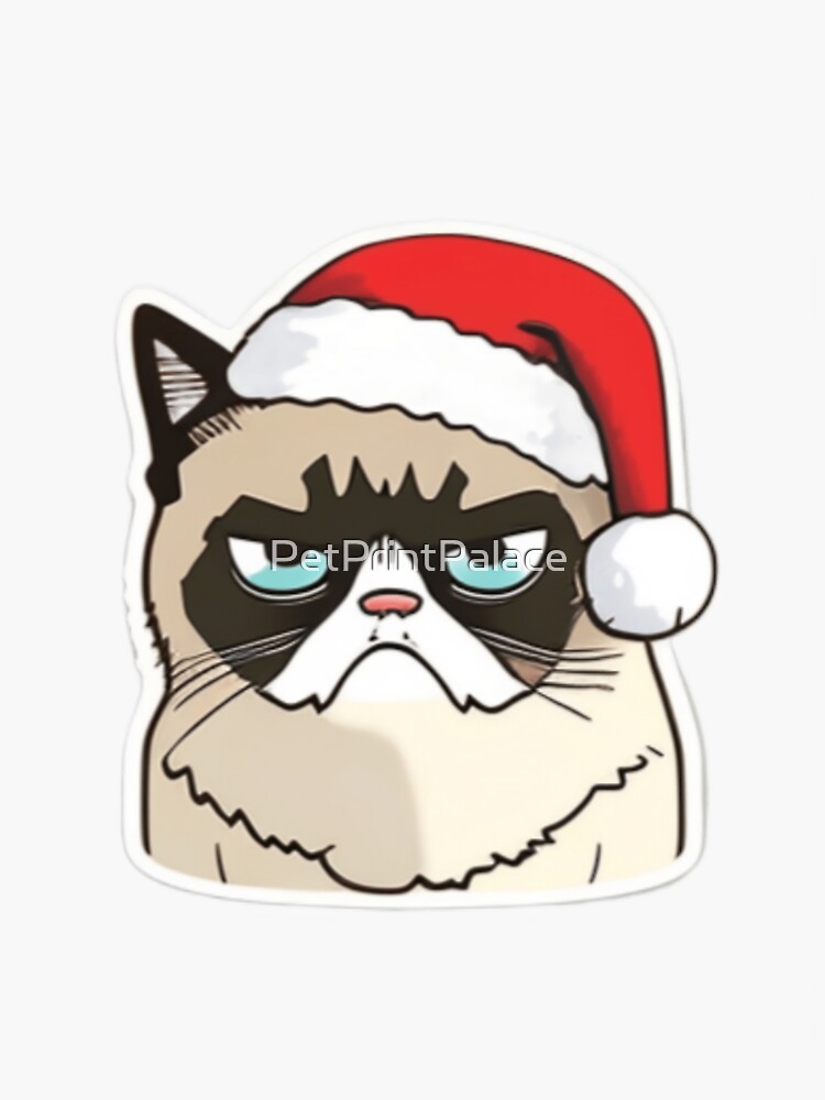 Grumpy Cat Christmas Stickers, Cat Christmas, Cat Stickers