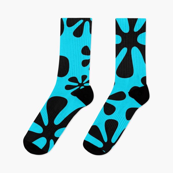 Item preview, Retro Flowers Pattern Black Turquoise designed and sold by theWeppen.