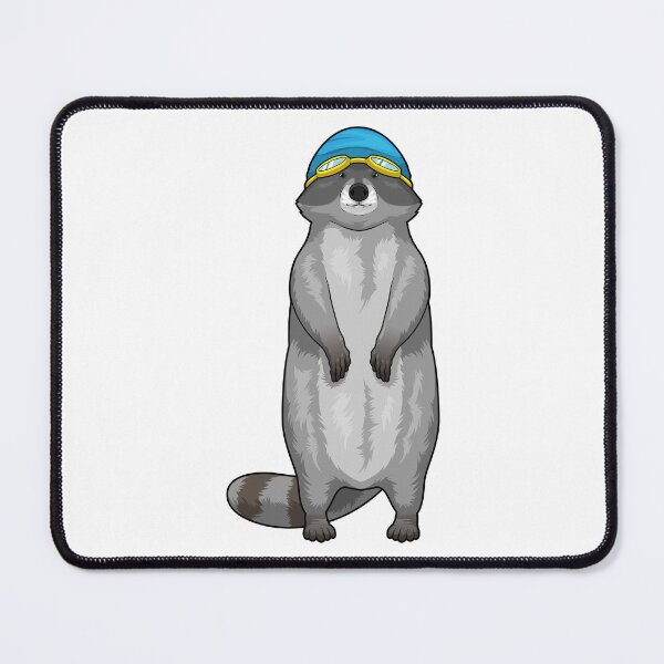 Item preview, Raccoon Swimming Swimming cap Summer designed and sold by Snabdesign84.