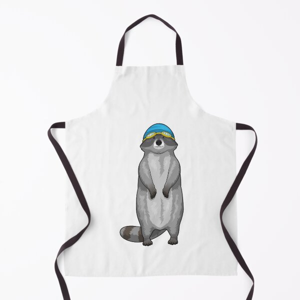 Item preview, Racoon Swimming Swimming cap designed and sold by Snabdesign84.