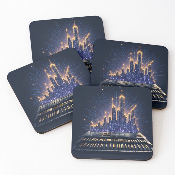Item preview, City of Keys: A Musical Keyboard Designed as a Sparkling Urban Landscape designed and sold by RedArtG09.
