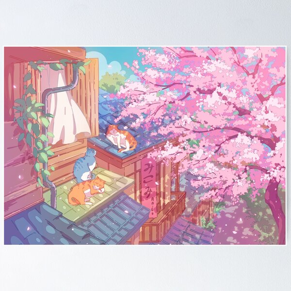 Cute Anime Pink Love posters & prints by Japanese & Anime - Printler