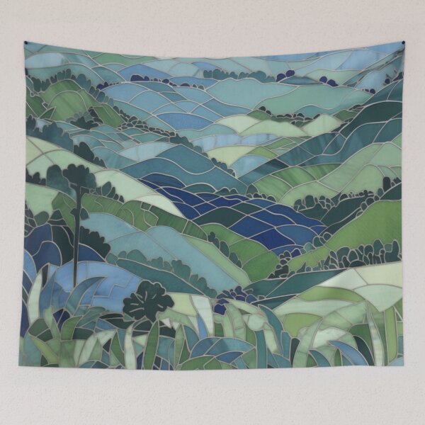 Item preview, African Pattern Art Deco Tile Rwanda Hills designed and sold by Nile-Mosaic-Co.