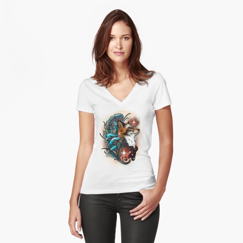 Item preview, Fitted V-Neck T-Shirt designed and sold by JessLocks.