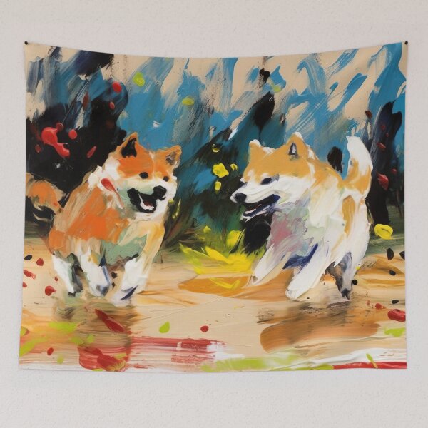 Item preview, Finger Painted Akitas designed and sold by Matt's Artificial Nature.