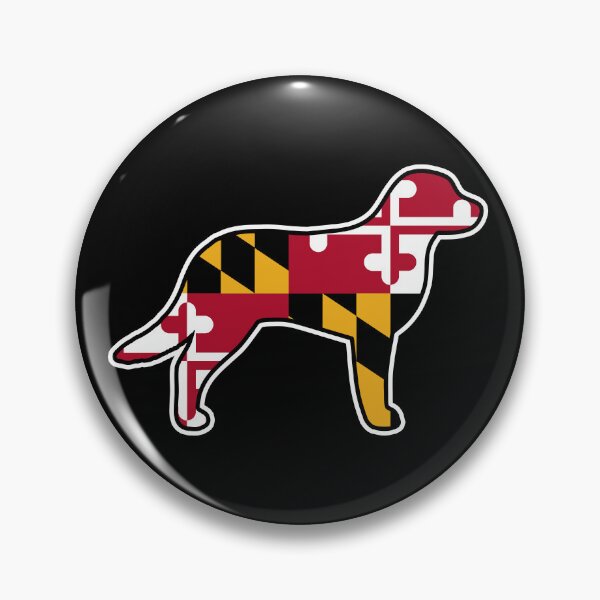 Item preview, Maryland Flag Chesapeake Bay Retriever Dog Silhouette designed and sold by Jenn Inashvili.
