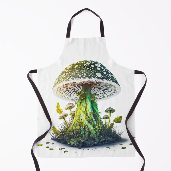 Item preview, Bright green mushrooms garden designed and sold by ThatFeeling.