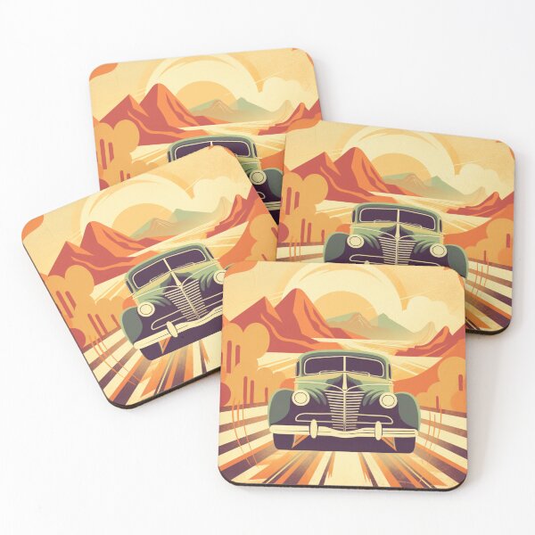 Item preview, Desert Cruiser: Vintage Car Retro Style Road Trip Travel Adventure  designed and sold by DigiNook.