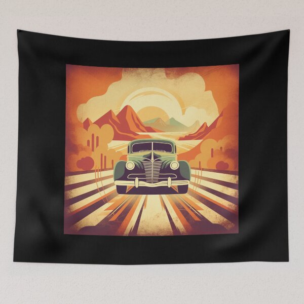Item preview, Desert Cruiser: Vintage Car Retro Style Road Trip Travel Adventure  designed and sold by DigiNook.