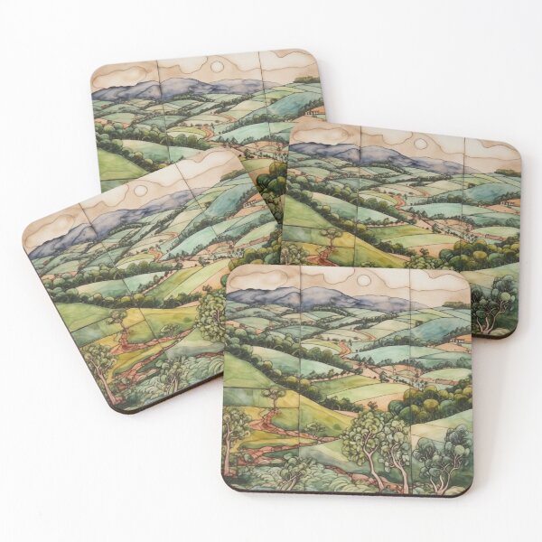 Item preview, African Pattern Art Deco Tile, Hills of Rwanda designed and sold by Nile-Mosaic-Co.