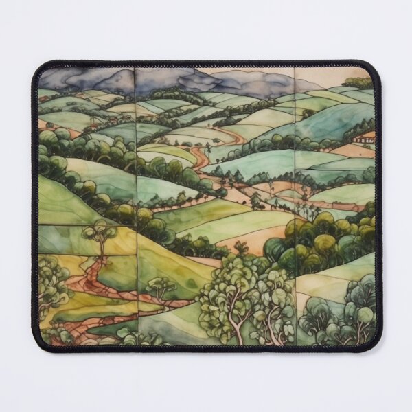 Item preview, African Pattern Art Deco Tile, Hills of Rwanda designed and sold by Nile-Mosaic-Co.