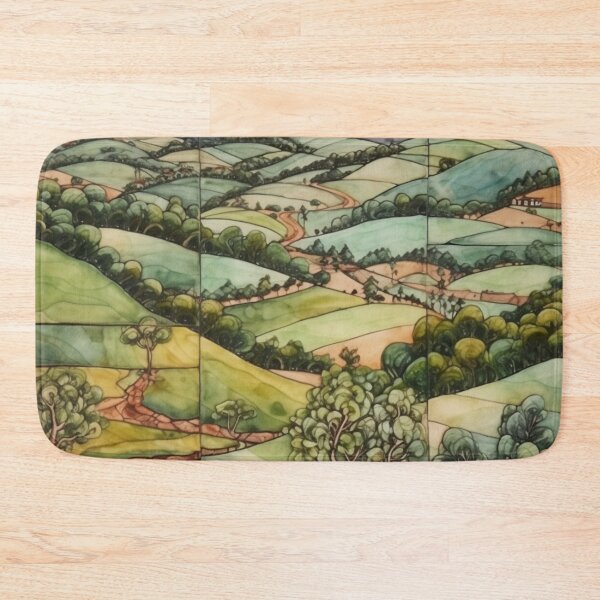 Item preview, African Pattern Art Deco Tile, Hills of Rwanda designed and sold by Nile-Mosaic-Co.