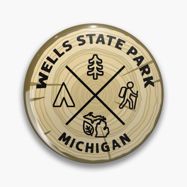 Artikelvorschau, Wells State Park Michigan Log-Scheibe entworfen und verkauft von VanyaKar.