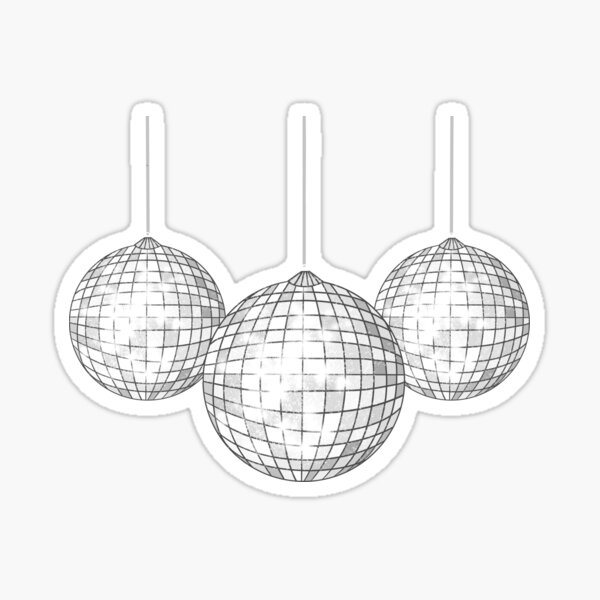 Disco Ball Trio Sticker
