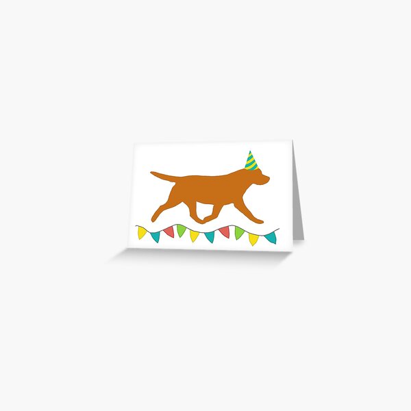 Labrador Retriever (Fox Red) Birthday Card Greeting Card