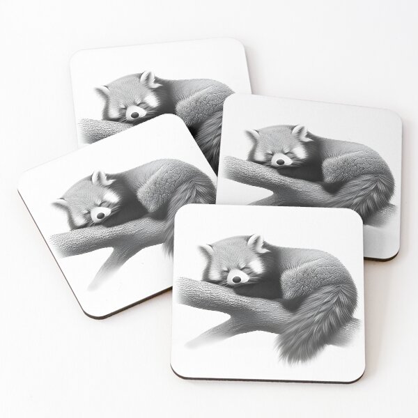 Item preview, Black and white Red Panda pencil drawing designed and sold by Pencil-Art.